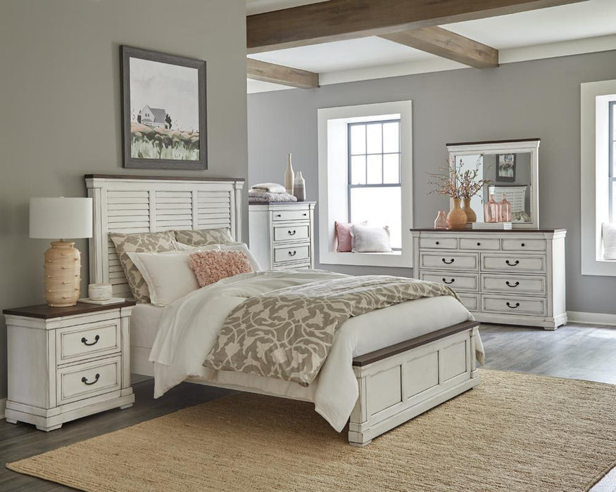 Hillcrest 2-drawer Nightstand Dark Rum and White - De Avenue Furniture
