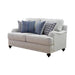 Glenn Recessed Arms Loveseat Light Grey - De Avenue Furniture