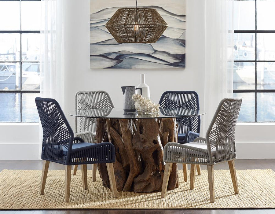 Nakia Woven Back Side Chairs Grey (Set of 2) - De Avenue Furniture