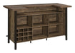 Bellemore Rectangular Storage Bar Unit Rustic Oak - De Avenue Furniture