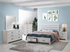 Brantford Eastern King Panel Bed Coastal White - De Avenue Furniture