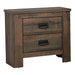 Frederick 2-drawer Nightstand Weathered Oak - De Avenue Furniture