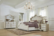 Antonella 5-drawer Upholstered Chest Ivory and Camel - De Avenue Furniture
