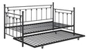 Nocus Spindle Metal Twin Daybed with Trundle - De Avenue Furniture