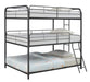Garner Triple Full Bunk Bed with Ladder Gunmetal - De Avenue Furniture