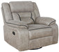 Greer Upholstered Tufted Back Glider Recliner - De Avenue Furniture