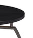 Dacre Round End Table Dark Grey and Black Nickel - De Avenue Furniture