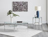 Cadee Round Glass Top End Table Clear and Chrome - De Avenue Furniture