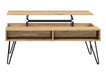 Fanning Lift Top Storage Coffee Table Golden Oak and Black - De Avenue Furniture