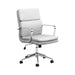 Ximena Standard Back Upholstered Office Chair White - De Avenue Furniture