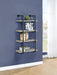 Elmcrest 24-inch Wall Shelf Black and Rustic Oak - De Avenue Furniture