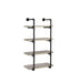 Elmcrest 24-inch Wall Shelf Black and Rustic Oak - De Avenue Furniture