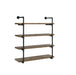 Elmcrest 40-inch Wall Shelf Black and Rustic Oak - De Avenue Furniture