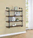 Elmcrest 40-inch Wall Shelf Black and Rustic Oak - De Avenue Furniture