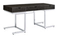 Noorvik 3-drawer Writing Desk Dark Oak and Chrome - De Avenue Furniture