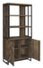 Millbrook 2-door Bookcase Rustic Oak Herringbone and Gunmetal - De Avenue Furniture