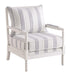 Blanchett Upholstered Accent Chair with Spindle Accent White and Navy - De Avenue Furniture