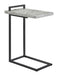 Maxwell C-shaped Accent Table Cement and Gunmetal - De Avenue Furniture