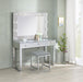 Umbridge Upholstered Square Padded Cushion Vanity Stool - De Avenue Furniture