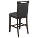Prentiss Upholstered Counter Height Chair (Set of 2) Black and Cappuccino - De Avenue Furniture
