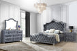 Antonella 4-Piece Queen Upholstered Tufted Bedroom Set Grey - De Avenue Furniture