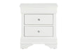 POMPEI METALLIC WHITE NIGHTSTAND image