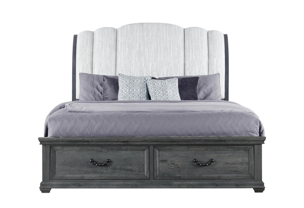 ROWAN GREY STORAGE KING BED image